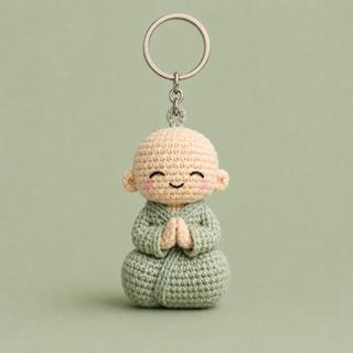 Móc Khóa Len Lendo Phật Khoảng 9cm đến 12cm Handmade Amigurumi Quà Tặng Phụ Kiện Balo Móc Chìa Khóa