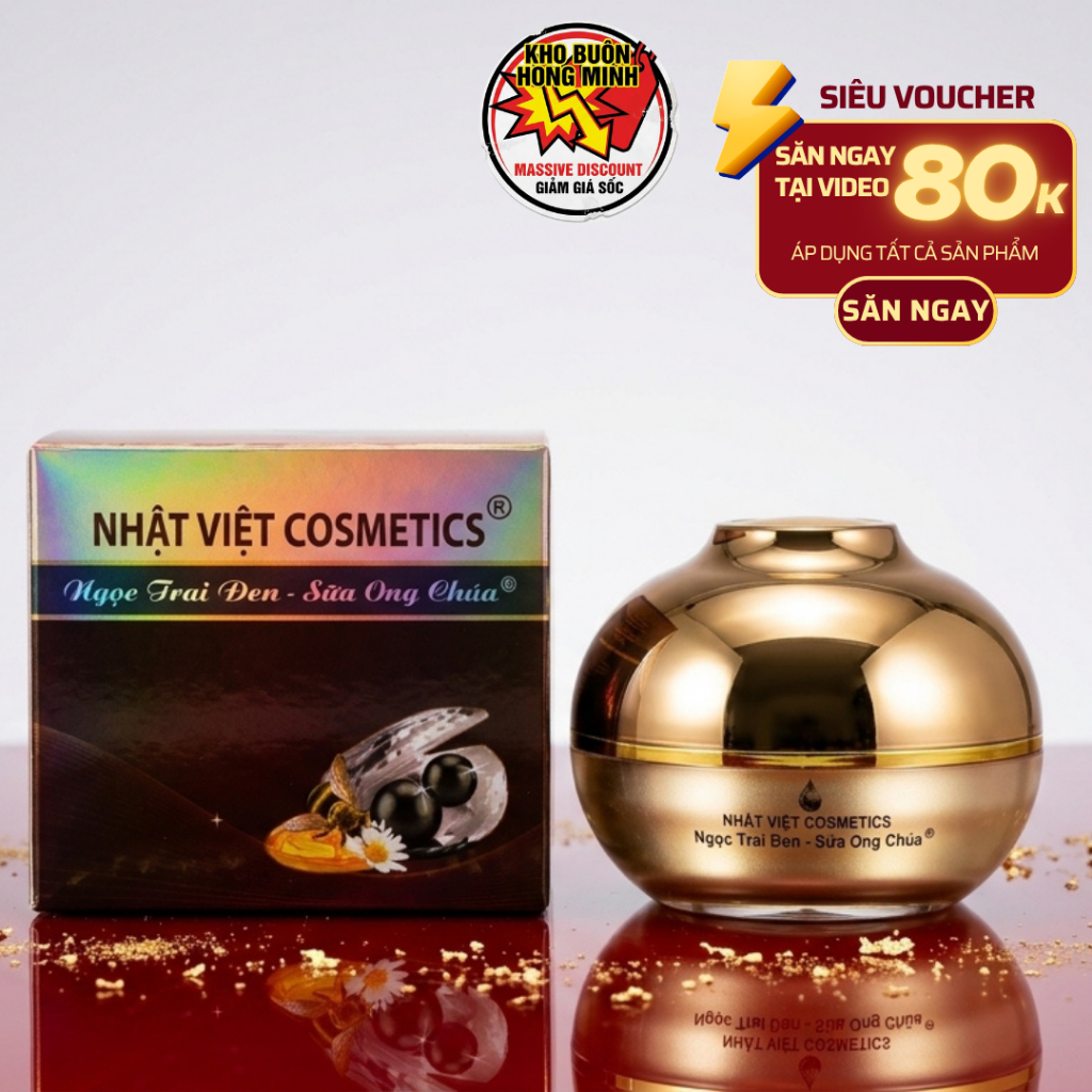 Kem Body Sữa Ong Chúa Nhật Việt 150g Cao Cấp - Dưỡng Trắng Da, Mờ Thâm Sạm, Da Căng Mịn