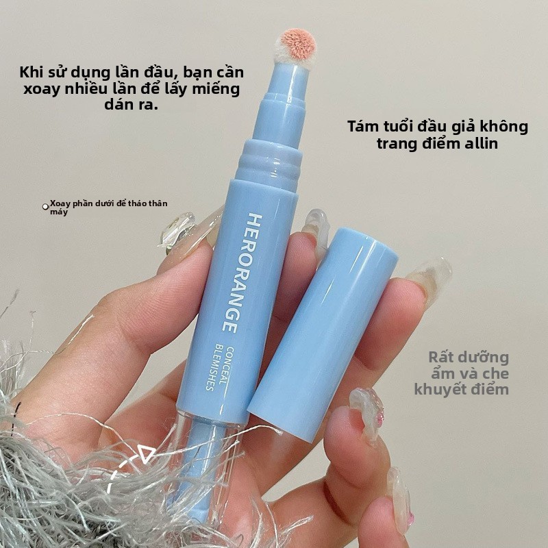 HERORANGE kem che khuyết điểm,khối,dưỡng ẩm,che Quầng Thâm,che Vết Mụn,Làm Sáng vùng tối, không bết phấn, 4g