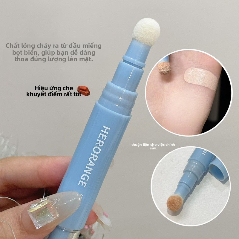 HERORANGE kem che khuyết điểm,khối,dưỡng ẩm,che Quầng Thâm,che Vết Mụn,Làm Sáng vùng tối, không bết phấn, 4g