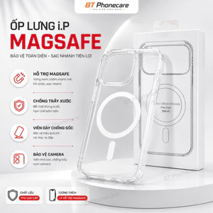 Ốp iPhone MagSafe Hít Nam Châm Chất Liệu TPU Dẻo Chống Sốc Viền Dày Bảo Vệ Toàn Diện Camera