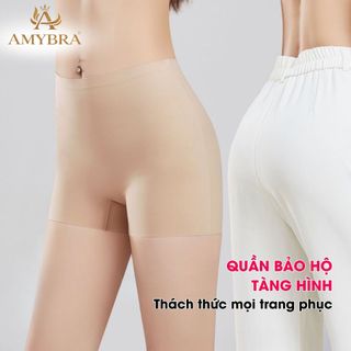 Quần Lót Nữ Boxer Su Liền Mạch – Quần Mặc Váy Không Đường May, Không Viền Định Hình Eo AMYBRA V6897