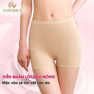 Quần Lót Nữ Boxer Su Liền Mạch – Quần Mặc Váy Không Đường May, Không Viền Định Hình Eo AMYBRA V6897