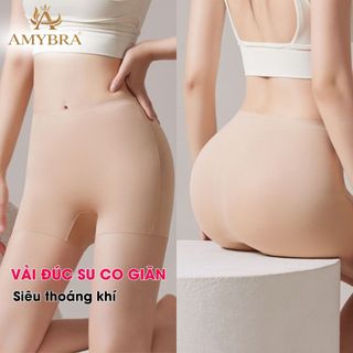Quần Lót Nữ Boxer Su Liền Mạch – Quần Mặc Váy Không Đường May, Không Viền Định Hình Eo AMYBRA V6897