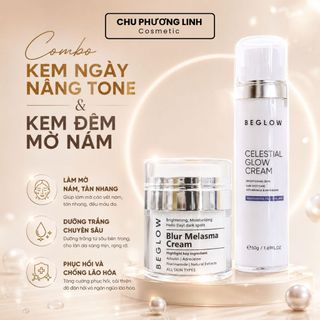 Combo Kem Ngày Nâng Tone & Kem Đêm Mờ Nám Beglow (50g) CB0338 - Phục Hồi, Dưỡng Da Sáng Khỏe, Nâng Tone