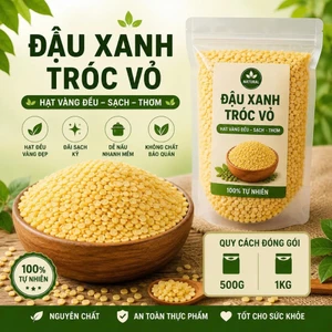 Đậu Xanh Tróc Vỏ Đãi Sạch Hạt Đều Không Tạp Chất Nấu Chè Làm Bánh