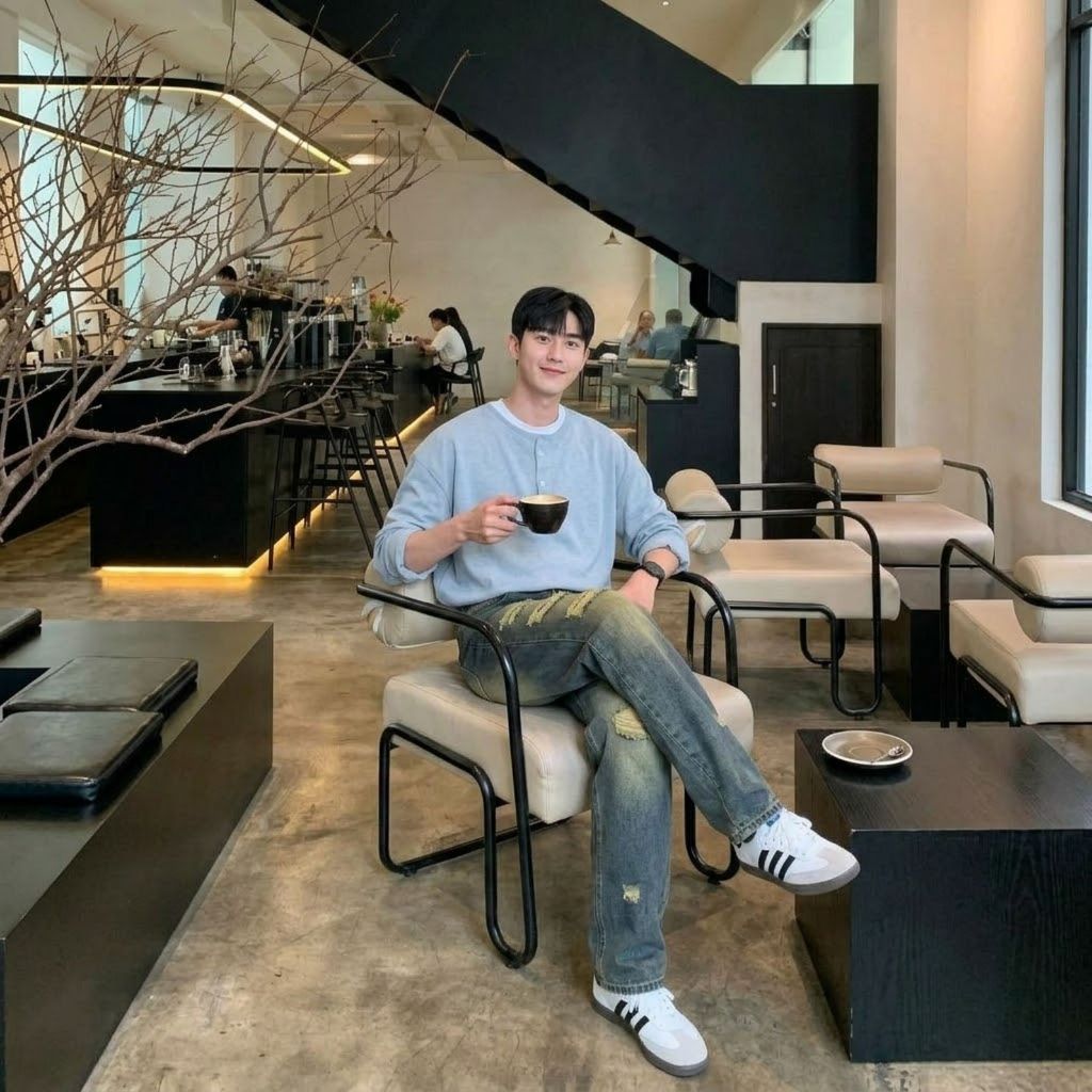 Quần jean nam rách ống suông phong cách streetwear Hàn Quốc cá tính học sinh, sinh viên