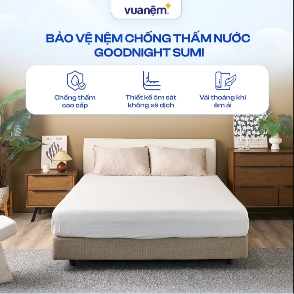 [QUÀ TẶNG] Ga chống thấm Sumi - Bảo vệ đệm <25cm