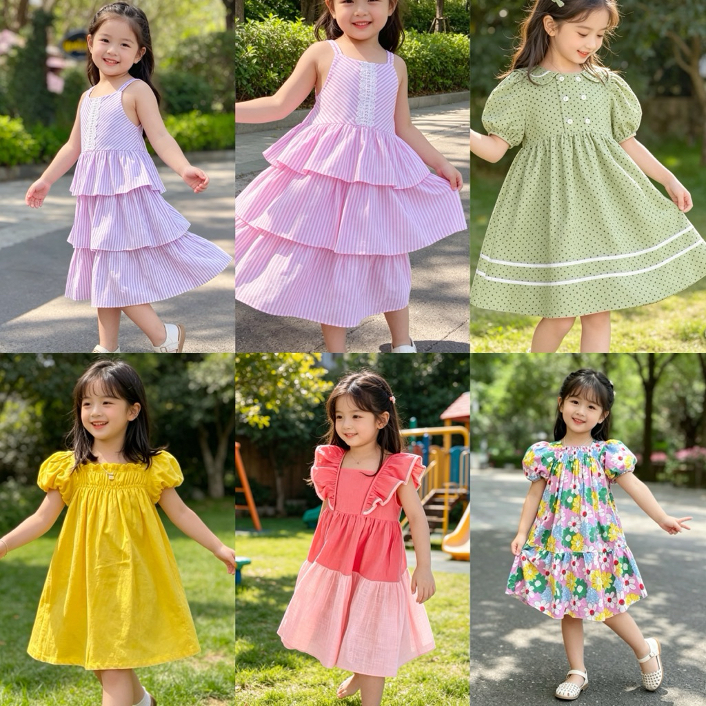 Váy hè bé gái Sofia nhiều mẫu xinh cao cấp size 1-10Y (10-42kg) đầm công chúa dễ thương