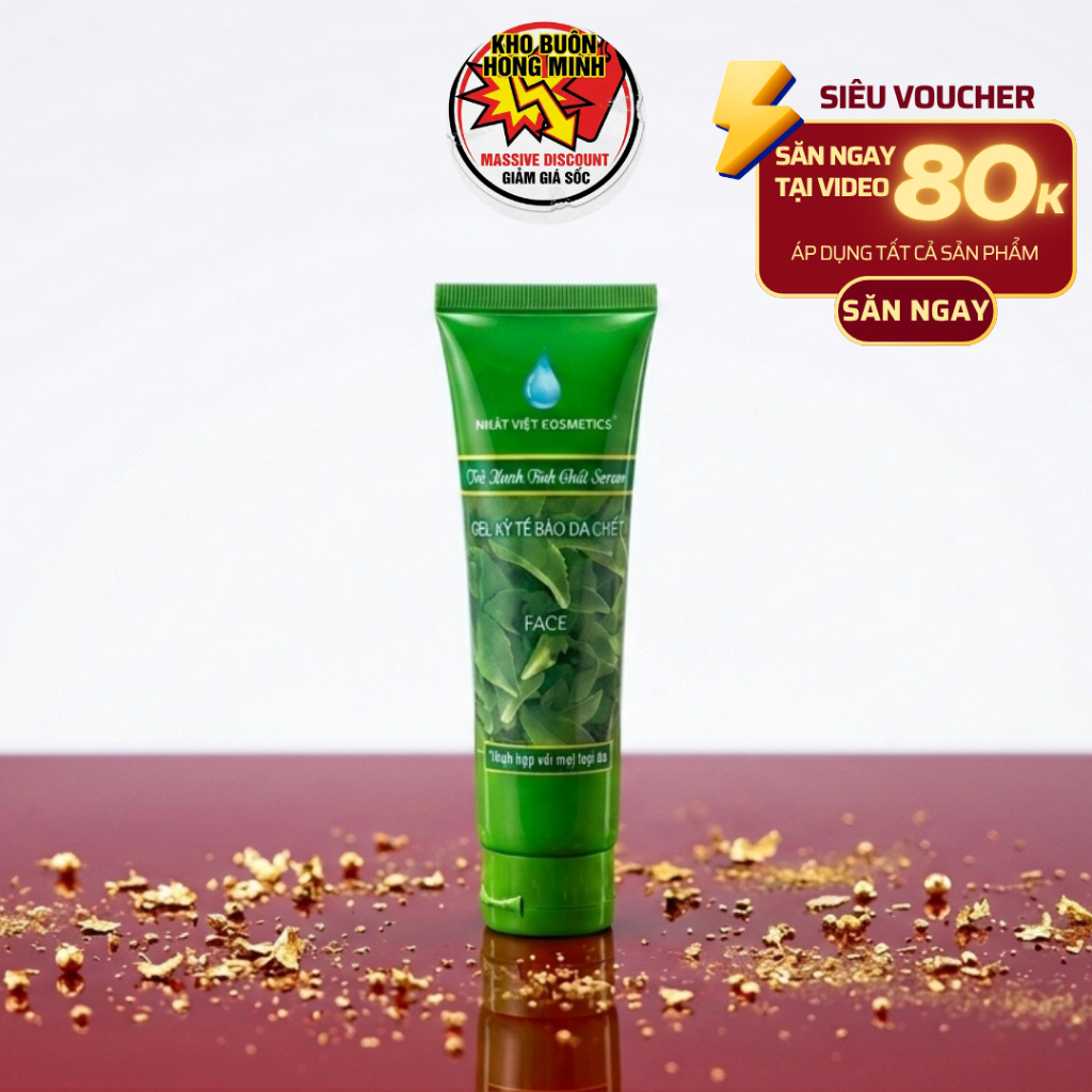 Gel Kỳ Tế Bào Da Chết Nhật Việt 100g Xanh Lá - Làm Sạch Bề Mặt Da Nhẹ Nhàng Thông Thoáng
