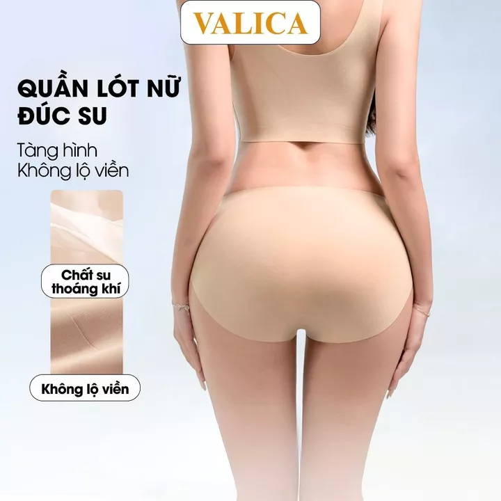 Quần lót nữ đúc su cạp vừa không đường may - Quần lót su mỏng nhẹ, đáy dán 2 lớp VALICA L059