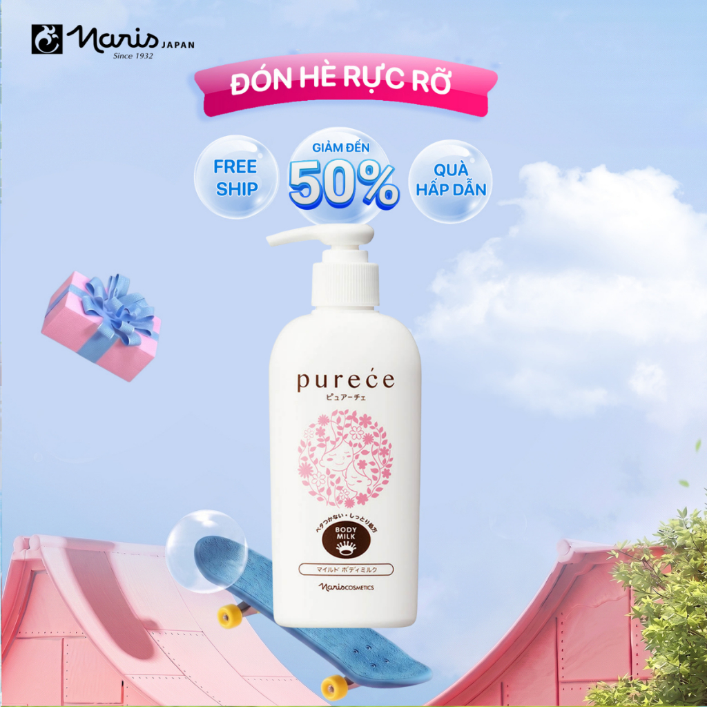 SỮA DƯỠNG THỂ SÁNG DA VÀ DƯỠNG ẨM NARIS PURECE MILD BODY MILK 180ml ...