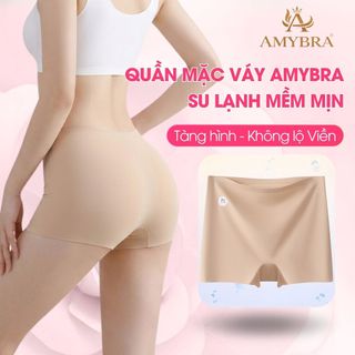Quần Lót Nữ Boxer Su Liền Mạch – Quần Mặc Váy Không Đường May, Không Viền Định Hình Eo AMYBRA V6897