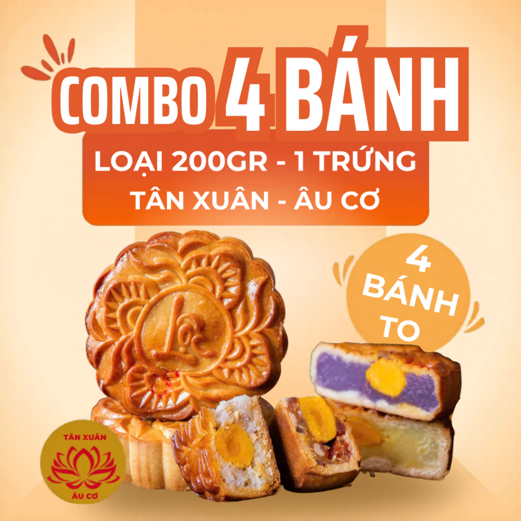Combo 4 bánh trung thu Tân Xuân
