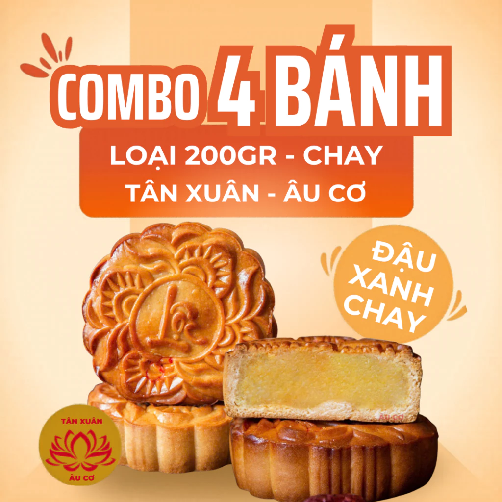Combo 4 bánh trung thu Tân Xuân