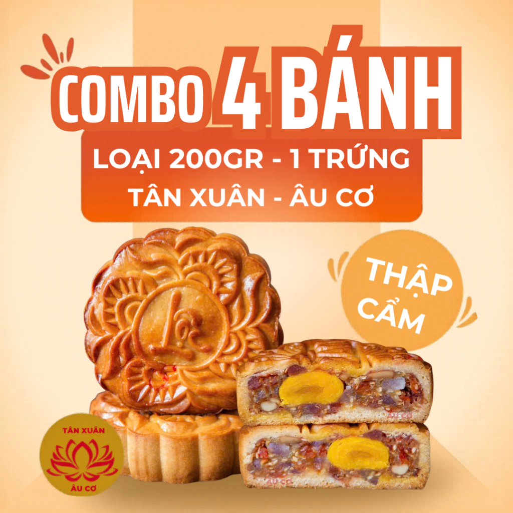 Combo 4 bánh trung thu Tân Xuân