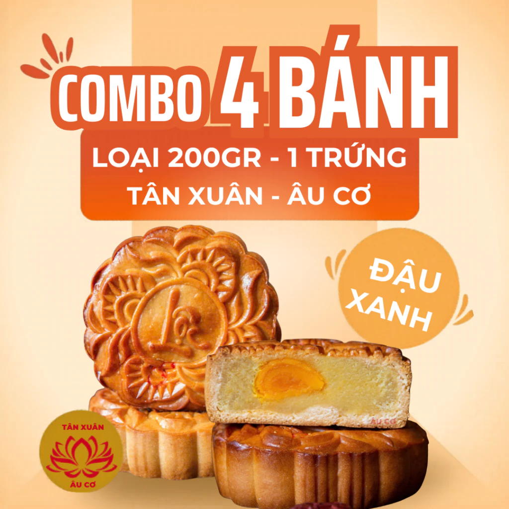 Combo 4 bánh trung thu Tân Xuân