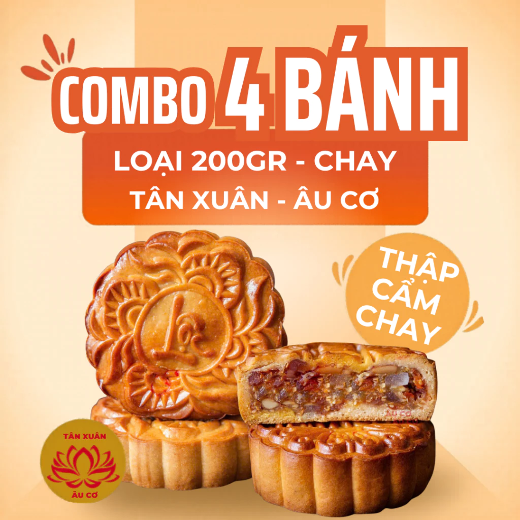 Combo 4 bánh trung thu Tân Xuân