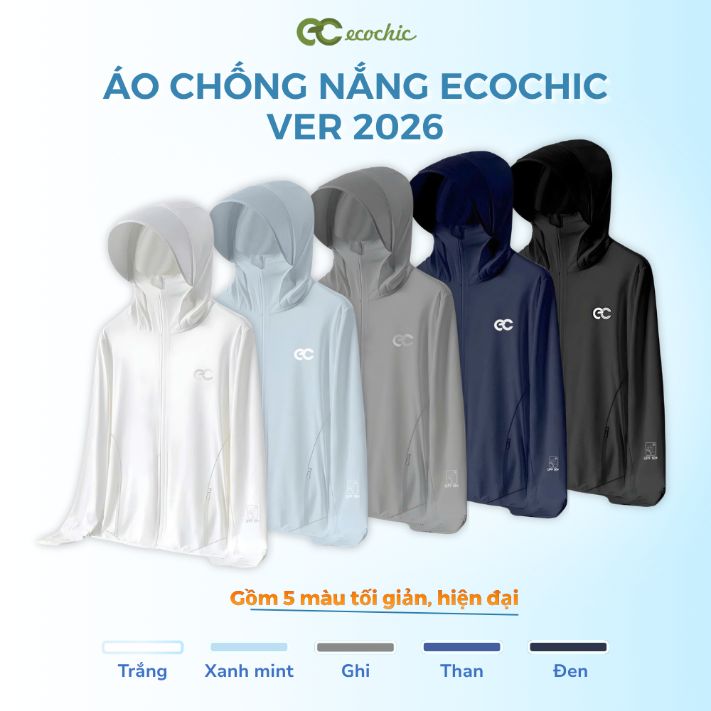 [VER 2] Áo Khoác Chống Nắng Nữ Ecochic Vải Băng Lạnh Ice Silk Cao Cấp Chống Tia UV Thoáng Khí B233