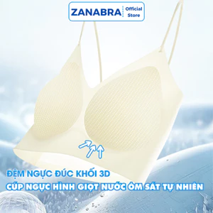 Áo Ngực Nữ Đúc Su Mềm Mịn Dây Mảnh Không Lộ Viền, Áo Lót Không Gọng Mút Vừa Nâng Ngực Êm Ái ZANABRA A01