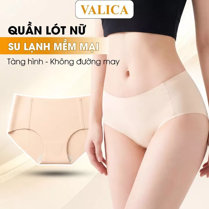 Quần lót nữ đúc su cạp vừa không đường may - Quần lót su mỏng nhẹ, đáy dán 2 lớp VALICA L059