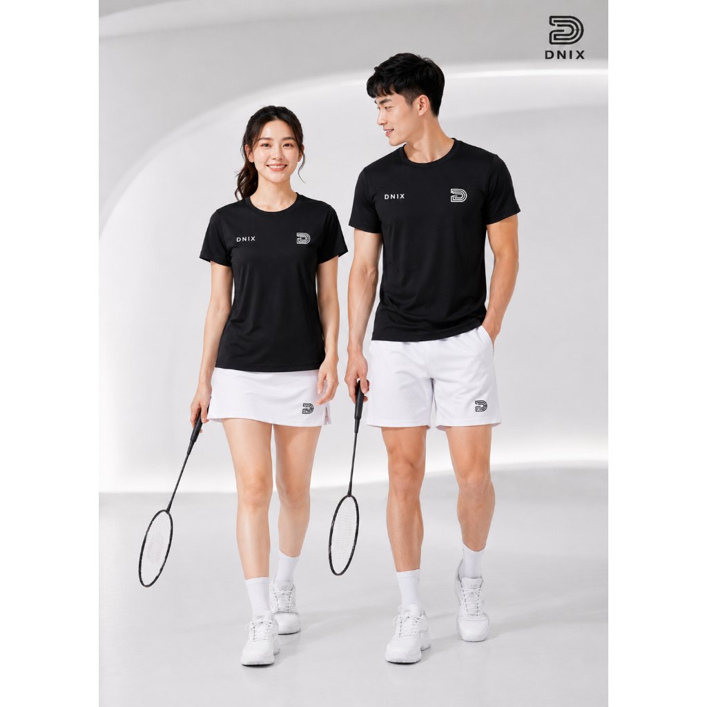 [SẴN] Áo phông nam nữ thể thao áo cầu lông, bóng chuyển thấm hút mồ hôi co giãn thoáng khi DNIX SPORT A114