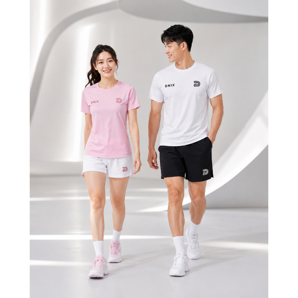 Áo thể thao, áo cầu lông nữ vải mát lạnh thoáng khí thấm hút mồ hôi tốt phối chân váy ngắn dáng chữ A tôn dáng DNIX
