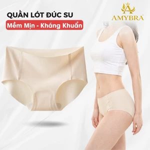 Quần Lót Nữ AMYBRA Đúc Su Mịn Thoáng Khí, Quần Chip Nữ Cạp Vừa Đáy Dán Kháng Khuẩn L059
