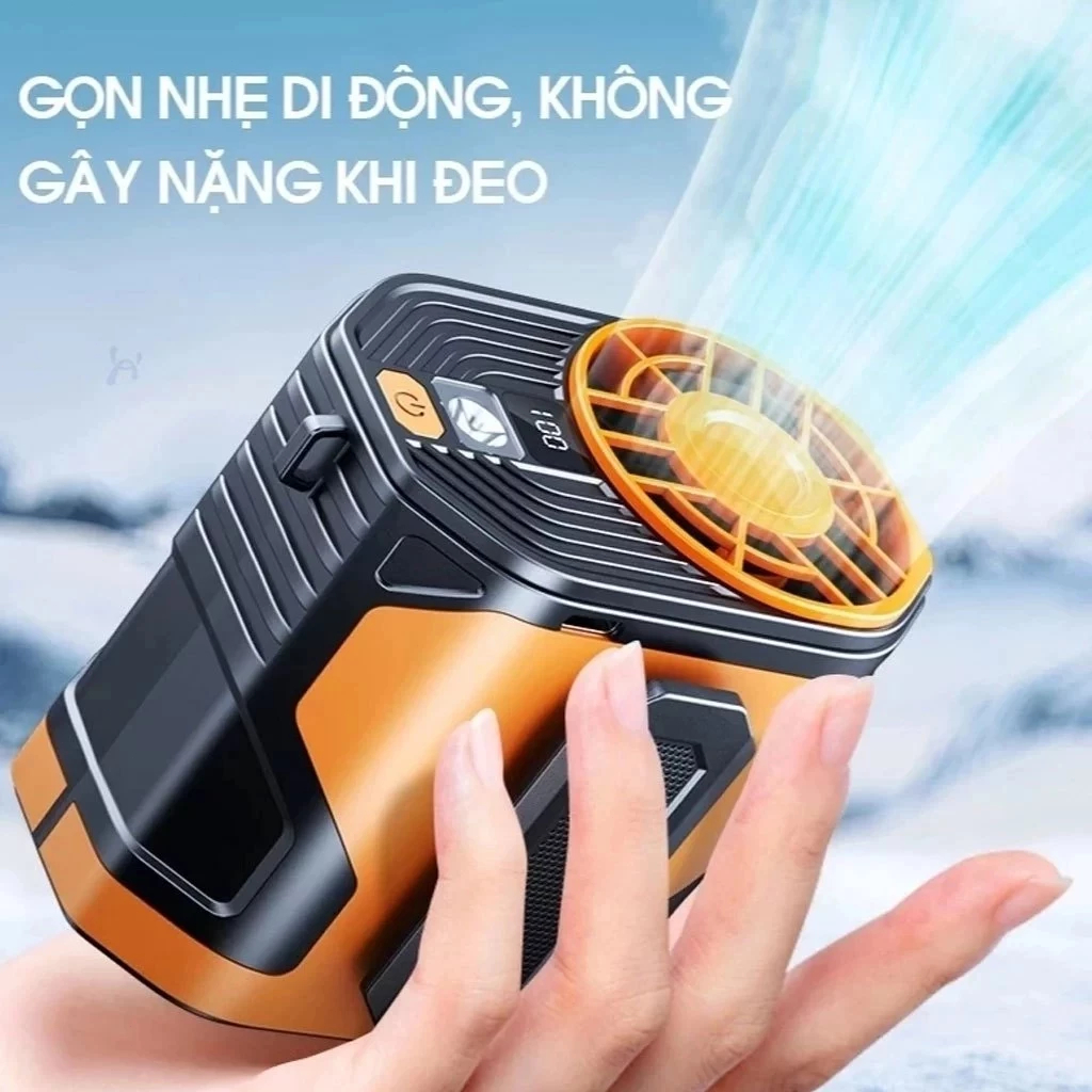[Giao nhanh] Quạt đeo thắt lưng, quạt đeo cổ làm mát ngoài trời
