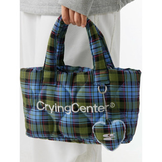 Sẵn - Túi Crying center chần bông họa tiết kẻ ô (Quilted Plaid Tote Bag) - Sẵn Hoả Tốc