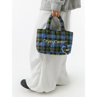 Sẵn - Túi Crying center chần bông họa tiết kẻ ô (Quilted Plaid Tote Bag) - Sẵn Hoả Tốc