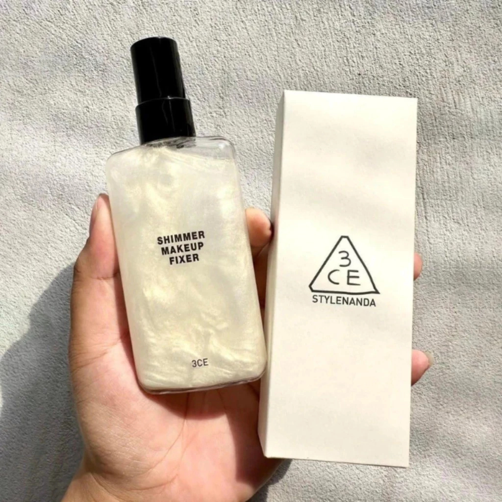 Xịt Khoá Makeup 3CE Shimmer Makeup Fixer & Makeup Fixer Mist - Ever Queen
