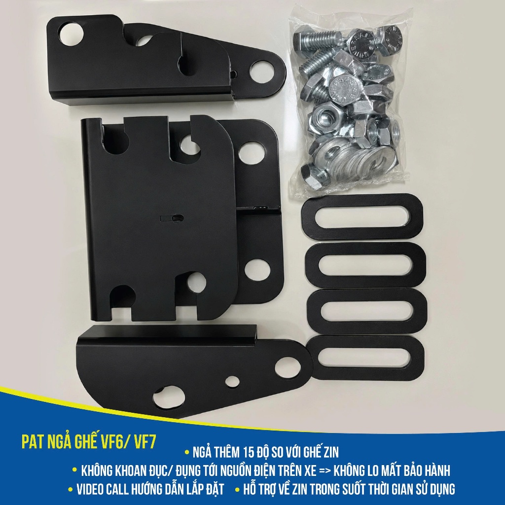 [Full Bộ] Pat Ngả Ghế VF6 / VF7 - Thép chuẩn 3mm Chấn khung siêu chắc chắn - Hỗ Trợ Kỹ Thuật Từ Xa