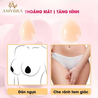 Miếng Dán Che Vùng Kín Sillicon Mặc Bikini, Quần Legging Tập Gym, Tập Yoga AMYBRA D0163