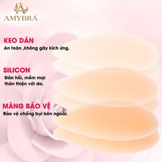 Miếng Dán Che Vùng Kín Sillicon Mặc Bikini, Quần Legging Tập Gym, Tập Yoga AMYBRA D0163