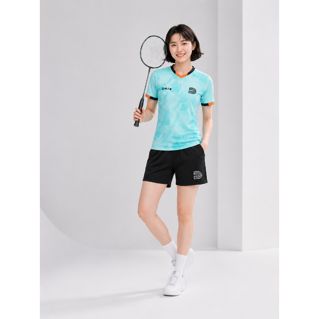 Áo Thể Thao Nam Nữ Cầu Lông, Pickleball, Bóng Bàn, Bóng Chuyền Cao Cấp Co Giãn Thâm Hút Mồ Hôi DNIX SPORT A111