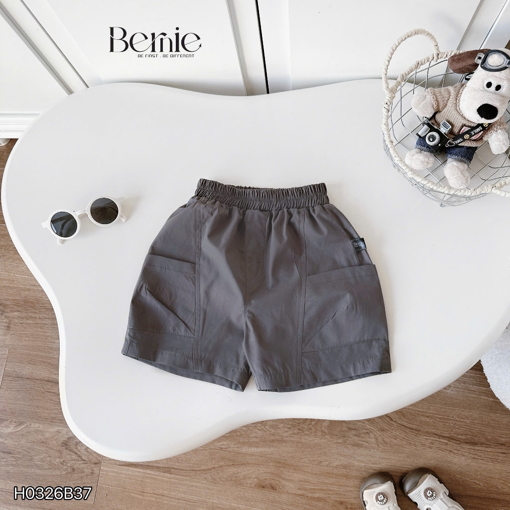 Bộ cotton kẻ in hình chú chó tính nghịch, bô thun áo cotton quần kaki cá tính cho bé trai