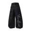 Quần ống rộng denim hai cạp đấp vải phong cách mới hot trend