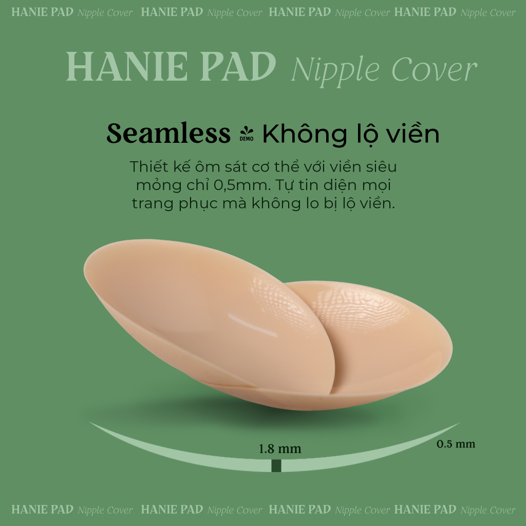 [Combo Mix Tròn+Vát 2-10 Đôi ]Miếng dán ngực HANIEPAD Silicon nhiệt tự thân không keo siêu mỏng siêu dính tàng hình