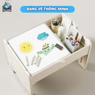 Bộ Bàn Ghế Lego Đa Năng Pakey, Bàn Chơi Xếp Hình Nhựa Nguyên Sinh Cao Cấp Kèm 389 Miếng Lego + Bảng Vẽ Tiện Lợi