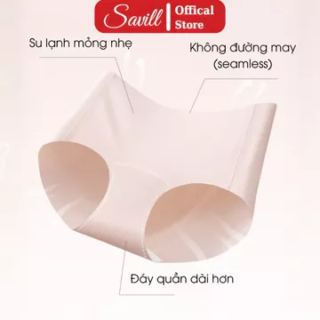 Quần lót nữ đúc su đáy dán , Quần lót su thạch trơn thoáng mát viền ép không lộ viền SAVILL L059