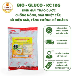 Bio Gluco Kc 1Kg Điện Giải Thảo Dược Hỗ Trợ Chống Nóng, Giải Nhiệt Cấp, Bù Điện Giải, Tăng Cường Đề Kháng Cho Vật Nuôi