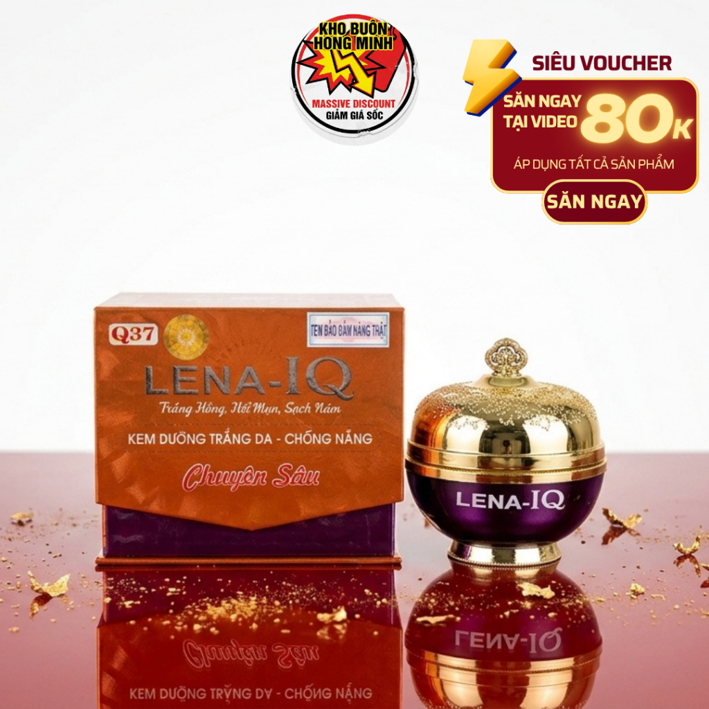 Kem Dưỡng Da Collagen Lena IQ Q37 50g - Dưỡng Trắng, Giảm Thâm Mụn, Ngừa Lão Hóa