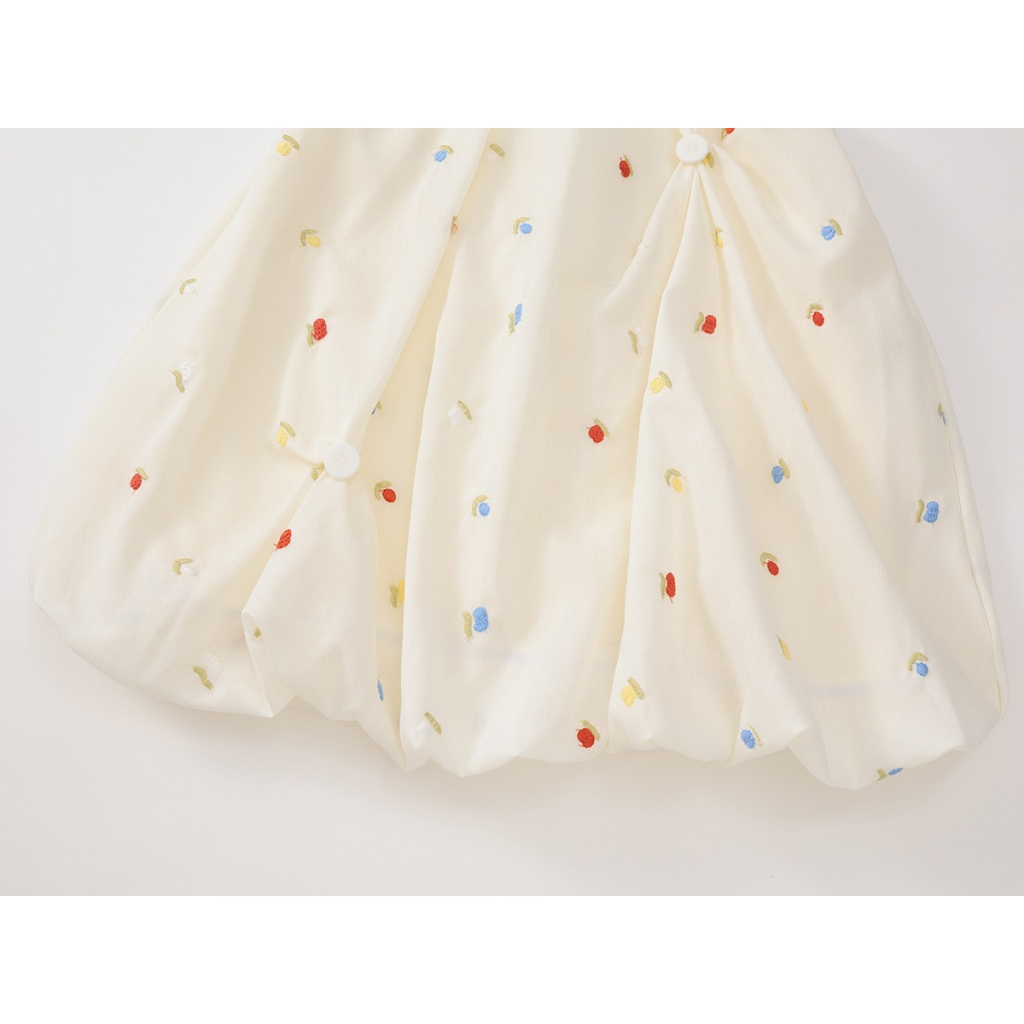 Váy Bí Bé Gái, Váy Cho Bé Gái Thiết Kế Tiểu Thư Họa Tiết Dễ Thương Chất Liệu Cotton Mềm Mại