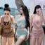 SET ĐI BIỂN,bikini 4món cỗ đỗ 4màu lưới kim sa tặng kèm charm sao biển mùa hè