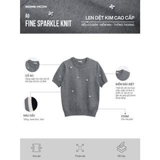 [Best Seller] Áo Nữ Fine Sparkle Knit, Chất Vải Len Dệt Kim Thoải Mái,WKI060 SOME HOW STORE