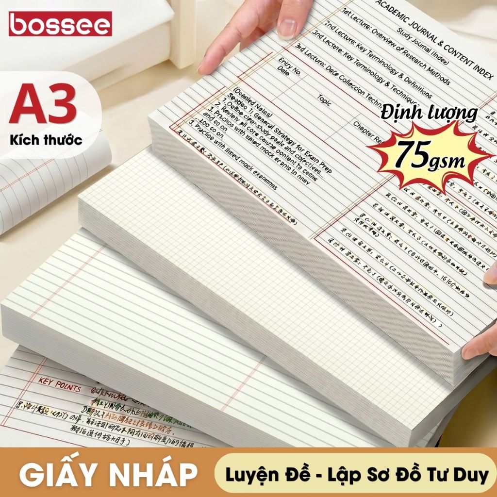 Giấy Nháp Học Sinh Tệp 100/300/500 Trang Sẵn Keo Dán Đầu Lề - Giấy Nháp ...