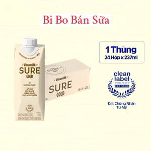 Thùng 24 Hộp Sữa Bột Pha Sẵn Vinamilk Sure Gold Dành Cho Người Lớn Tuổi - 237ml