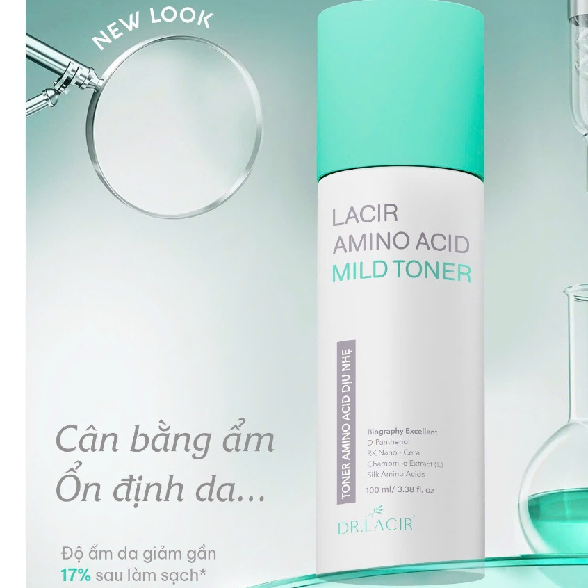 Toner Dưỡng Ẩm Dịu Nhẹ AMINO ACID DR.LACIR Cho Da Khô, Da Nhạy Cảm Chai 100ml