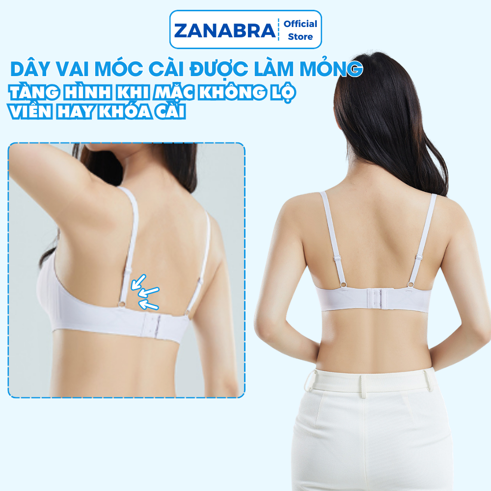 [ Hàng Mới 2026 ] Áo Ngực Nữ Su Đúc Không Gọng Không Lộ Viền Đệm Mỏng 1.5cm Nâng Đỡ Ngực Tàng Hình ZANABRA A03